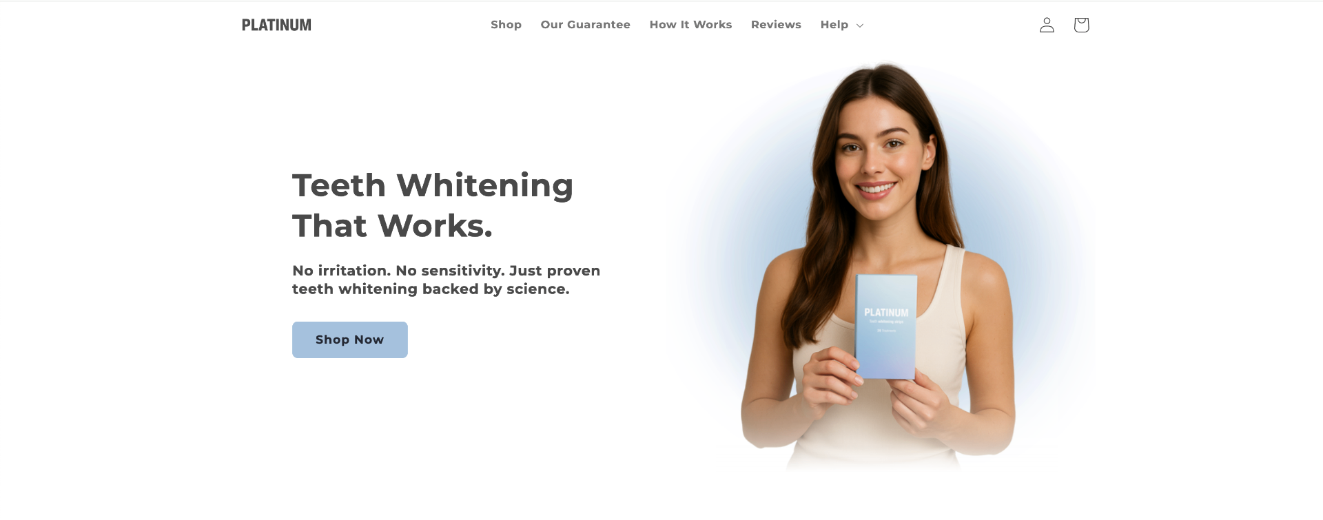 Platinum Teeth Whitening - Web Design Portfolio by Elevation Media