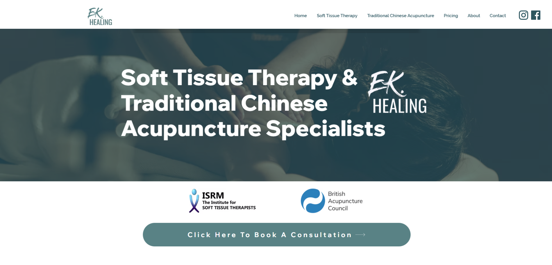 EK Healing Therapy - Healthcare Website by Elevation Media