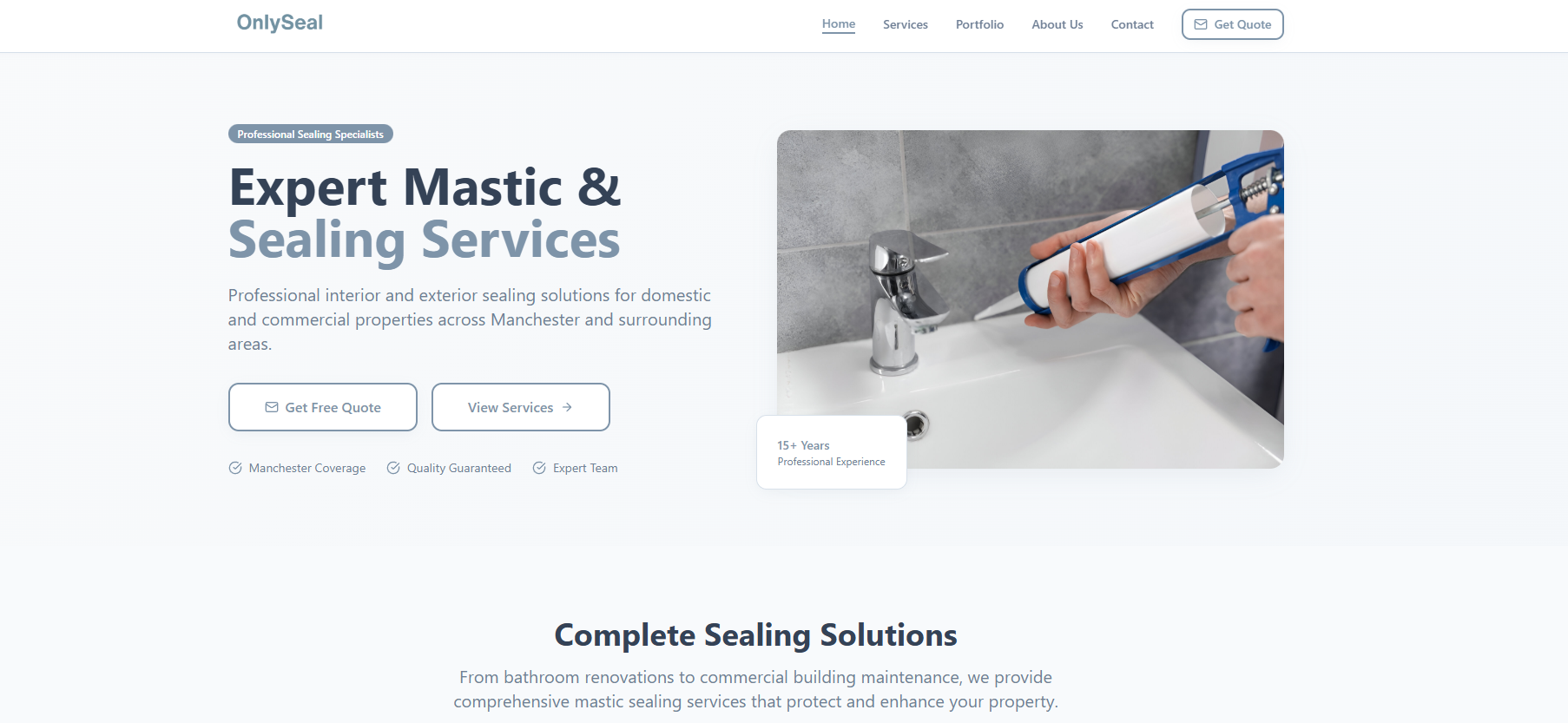 OnlySeal Mastic Sealing - Construction Website by Elevation Media